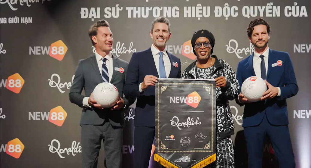 Ronaldinho trở thành đại sứ thương hiệu của New88 2 Ronaldinho trở thành đại sứ thương hiệu